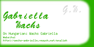 gabriella wachs business card